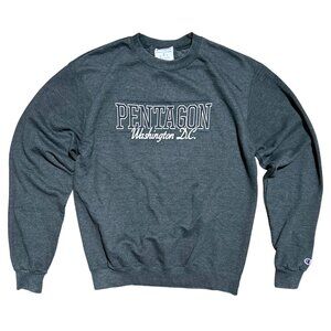 Pentagon Washington D.C. Champion Gray Crew Neck Sweatshirt, Men's Medium